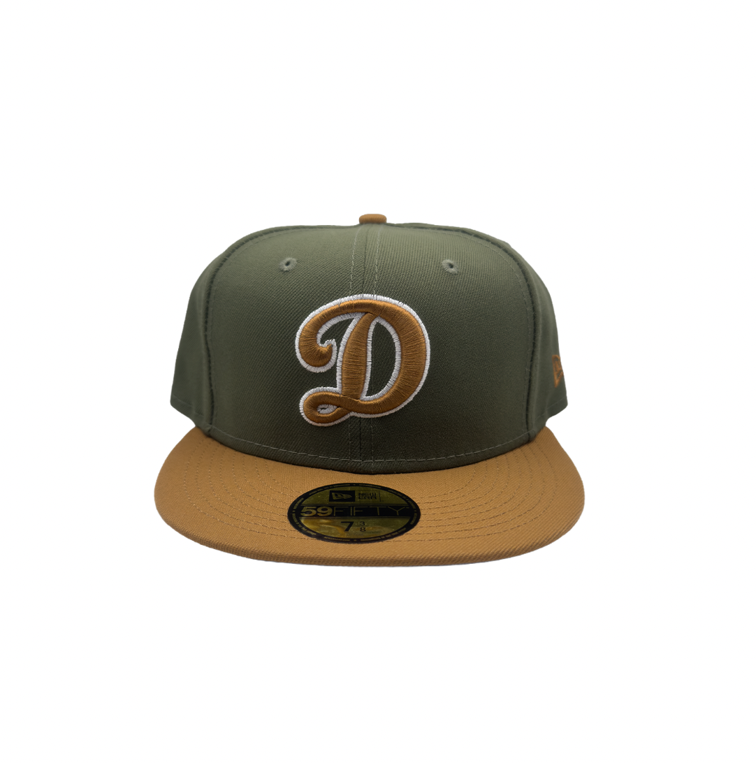 Dodgers D logo olive/chestnut 5950 Fitted