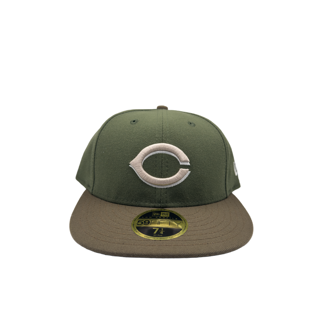 Cincinnati Reds Olive Low Profile Fitted