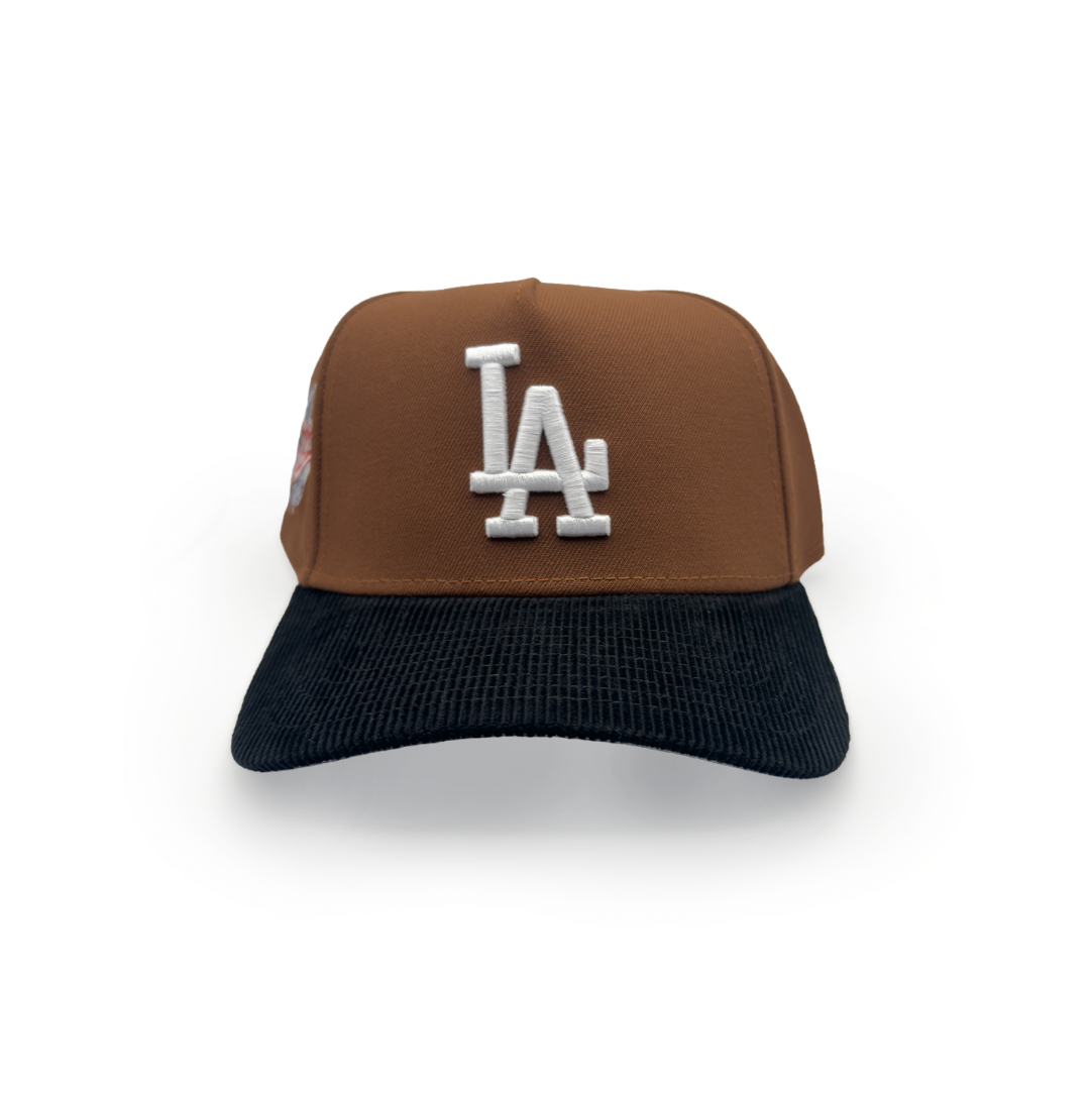 LA Dodgers Clay/Black Corduroy brim 950 A-Frame Snapback